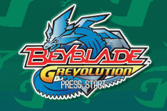 Beyblade: G-Revolution title screen for GameBoy Advance